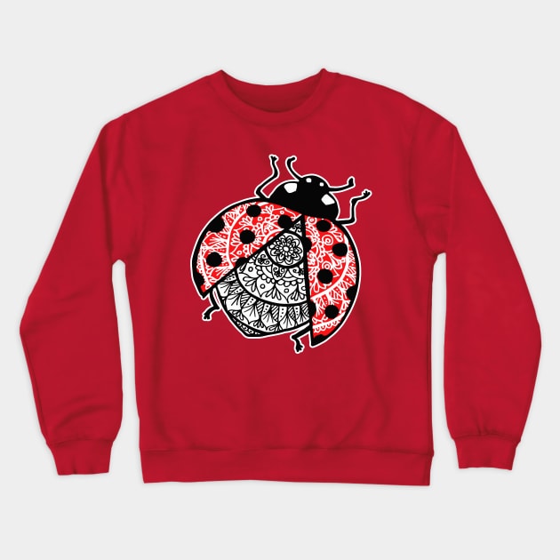 Ladybug Mandala Crewneck Sweatshirt by julieerindesigns